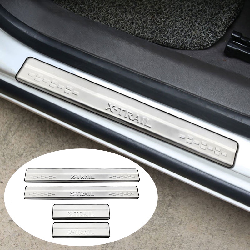 4Pcs Nissan Qashqai J11 Stainless Steel Door Sill Protective Scuff Plates | UK