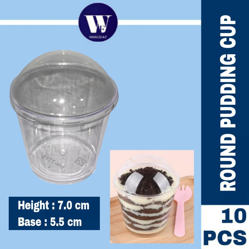 [10PCS] ROUND PUDDING CUP JELLY CUP CONTAINER BEKAS PUDING Shopee