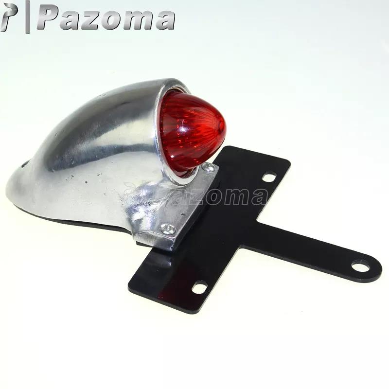 Vintage Motorcycle 12V Rear Tail Brake Light License Plate Bracket ...