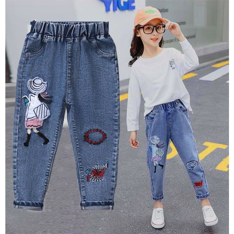 New Fashion Girls Jeans Flare Pants Spring and Autumn Children's ...