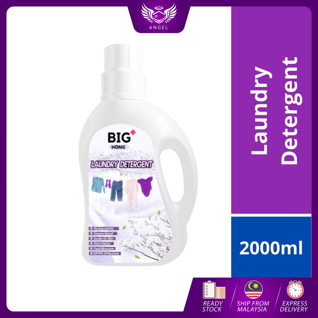 ANGEL BIG Laundry Detergent 2000ml Super Cleaning Biodegradable Enzyme