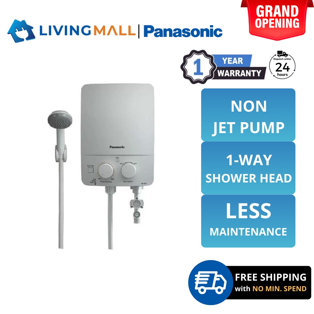 Panasonic DH3LS1 Basic Water Heater Non Jet Pump Hot Water Shower DH