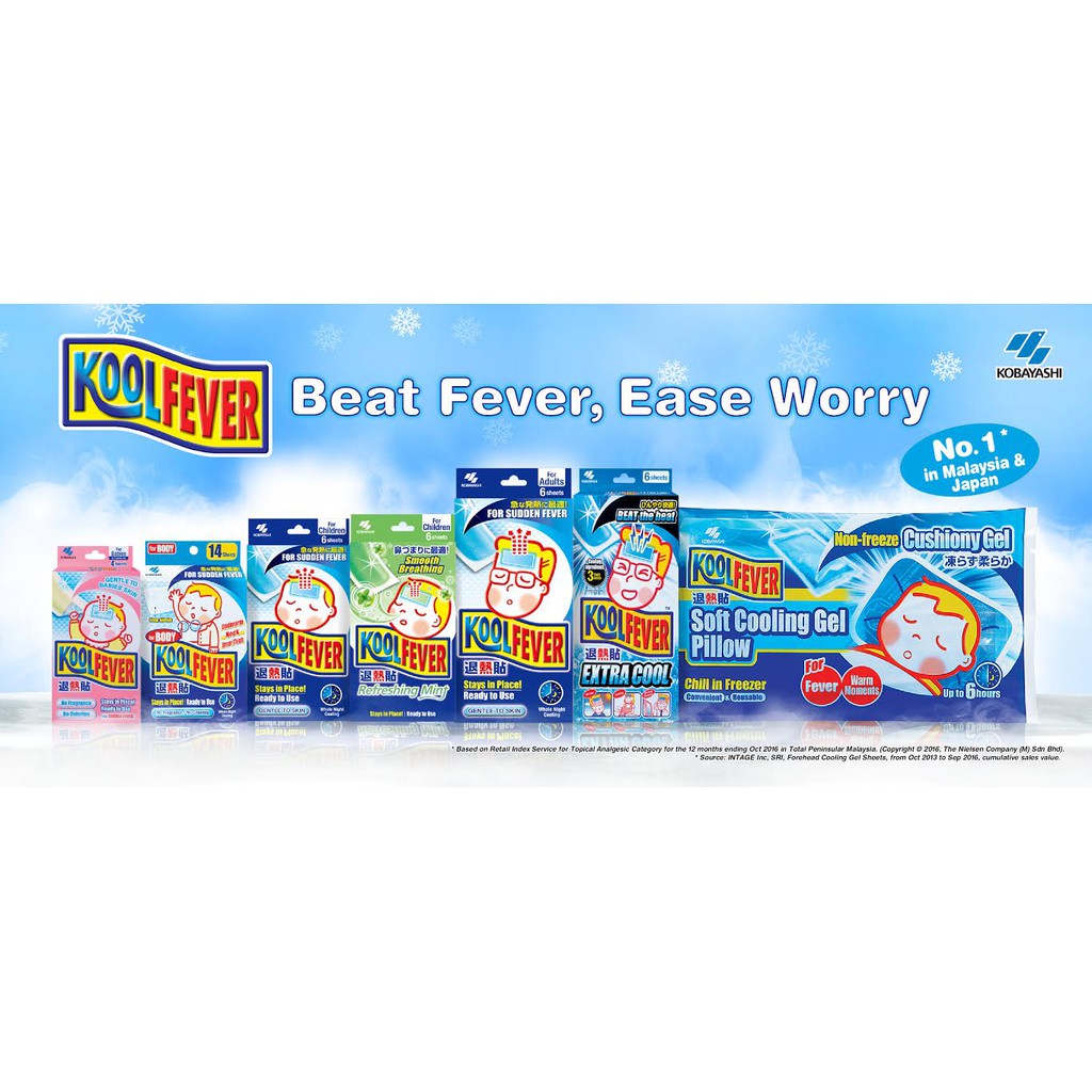 Kool Fever Patch 2 Sheet Pack One Box 6 Packs Shopee Malaysia