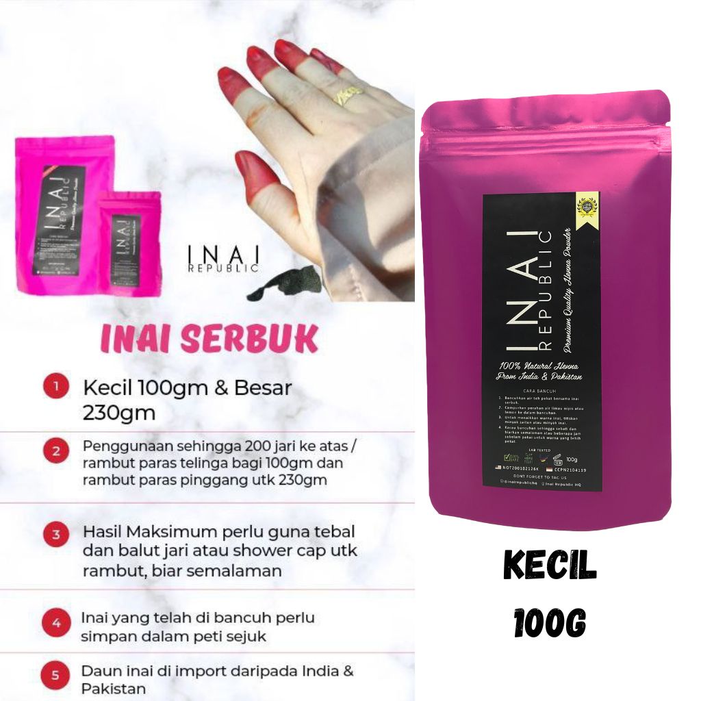 Inai Kuku Republic HQ Original Sah Solat Nail Polish Henna Peel Off ...