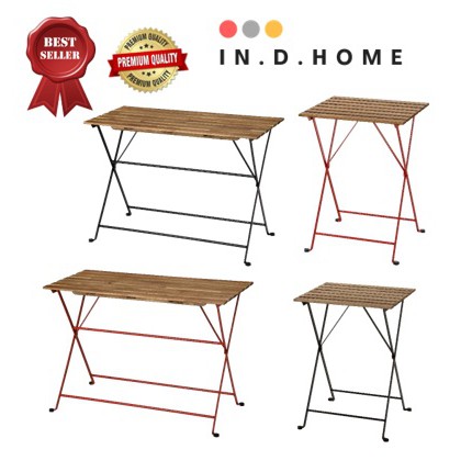[ IKEA ] TARNO - 💥 Outdoor Folding Table Meja Lipat Wood Kayu + Steel ...