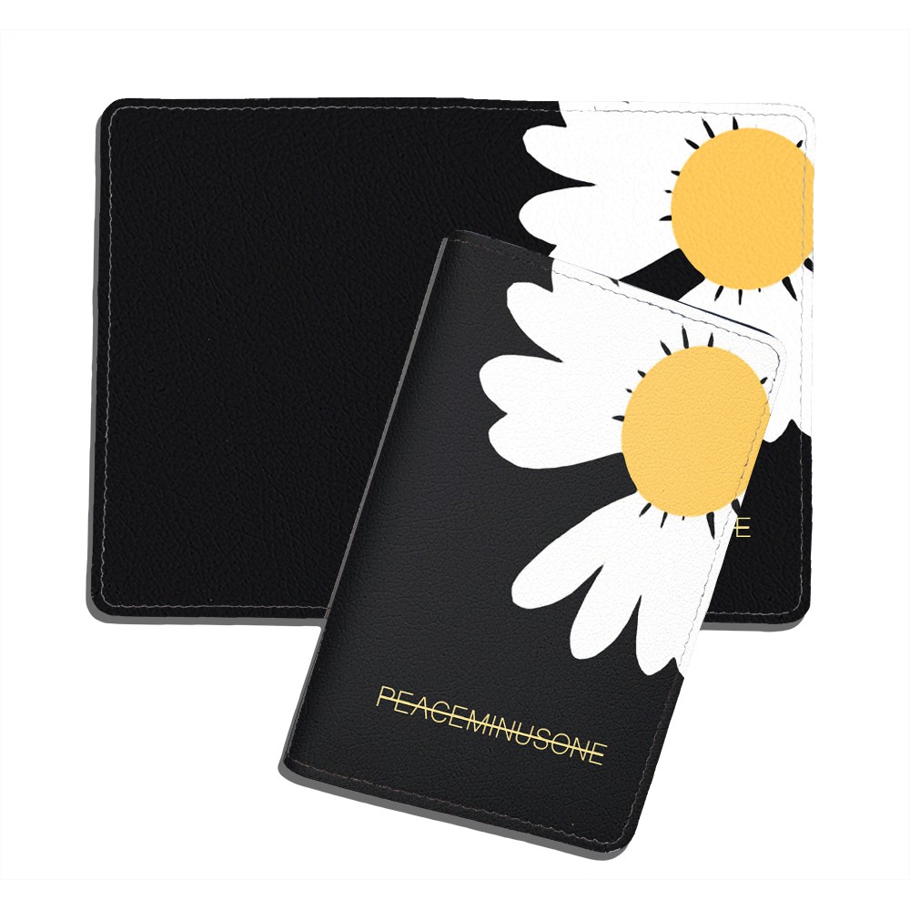 G-Dragon Daisy PEACEMINUSONE Faux Leather Passport Covers [Name