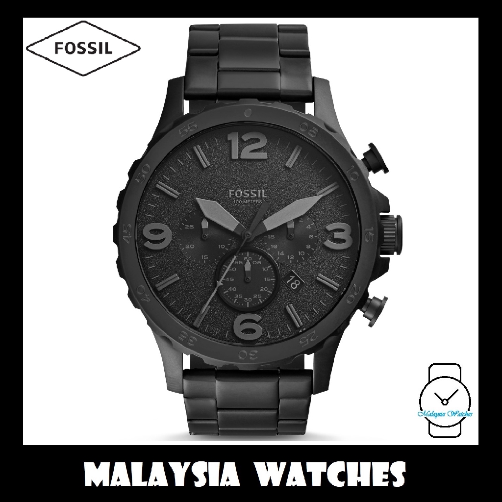 Fossil nate brushed outlet steel watch