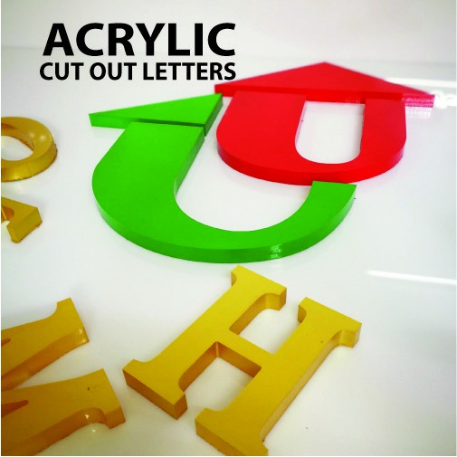 3D ACRYLIC CUTTING LETTERS / ACRYLIC CUT OUT WORDING / 2D WORDING / 3D