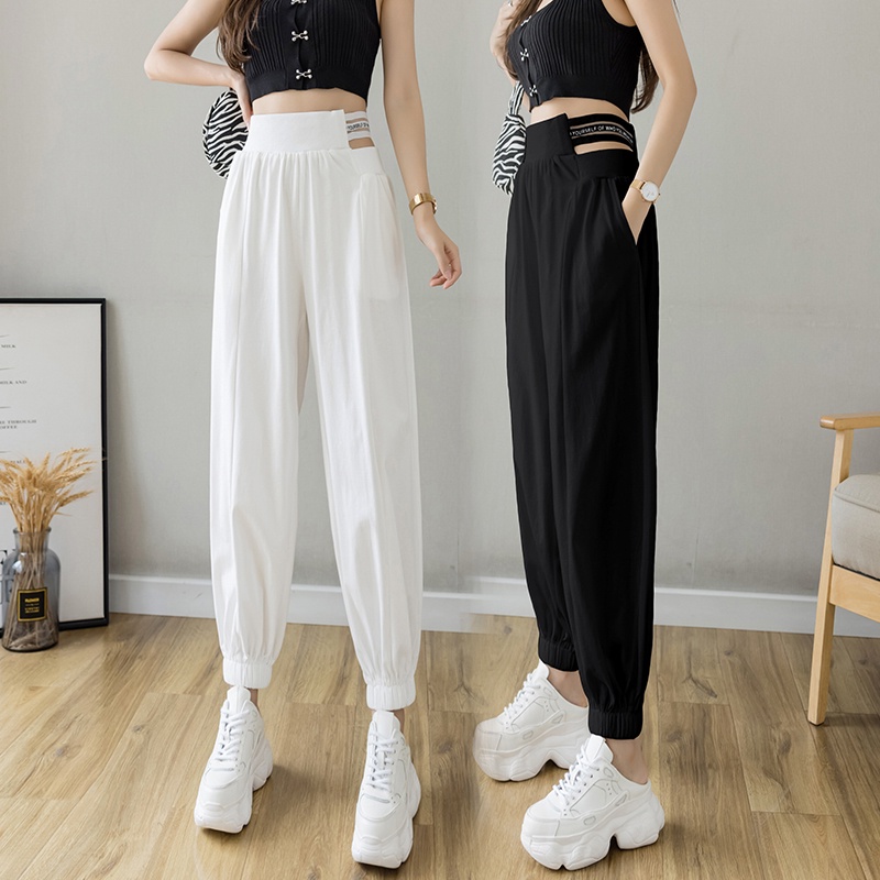 Sports pants women's summer new thin section highwaisted pants