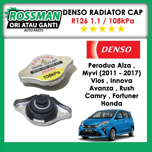 R126 1.1 Denso Radiator Cap Japan Made Perodua Alza Myvi (2011 2017