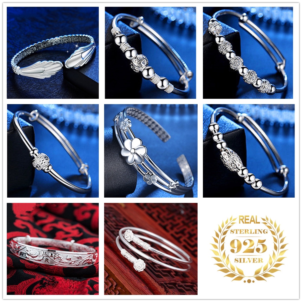 20 styles 925 Pure silver bracelets Fashion charm bracelet for