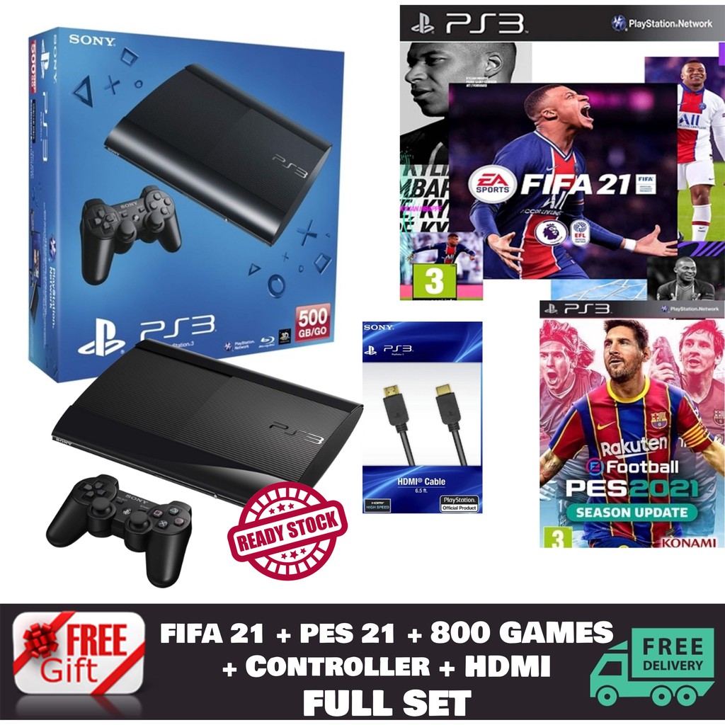 PS3 + 800 GAMES + FIFA 21 + PES 21 PS3 Super Slim / PS3 Slim / PS3 Phat ...