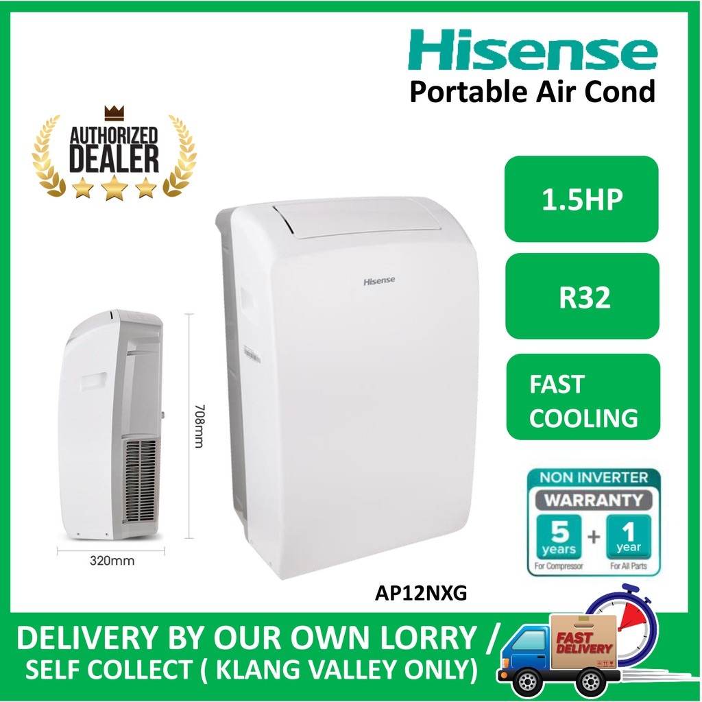 Tower Fan Ready Stock Hisense 10hp 15hp R32 Portable Air Conditioner Ap12nxg Ap09kvg 9186