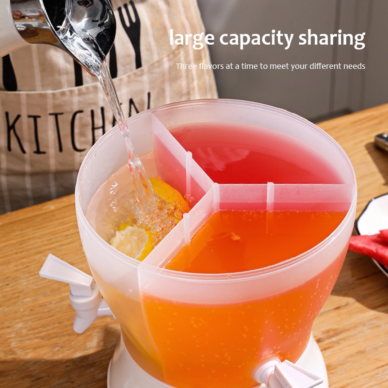Beverage Dispenser 4L Water Container For Fridge Cold Kettle With Faucet