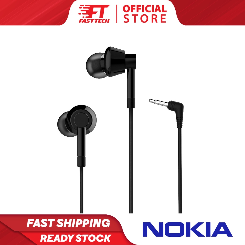 New Model 2022 NOKIA WB 101 Wired Buds Built in Microphone In Ear Earphone Budget Quality Stereo Earpiece with Mic