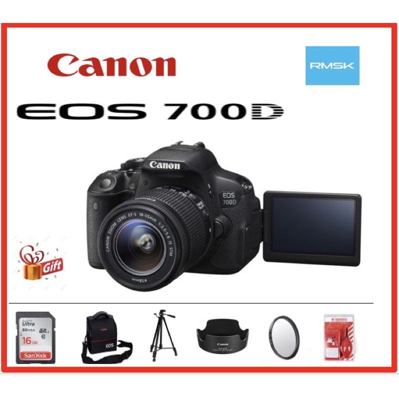 Canon EOS 700D 18-55mm stm lens (NEW) 1 year warranty full set | Shopee ...