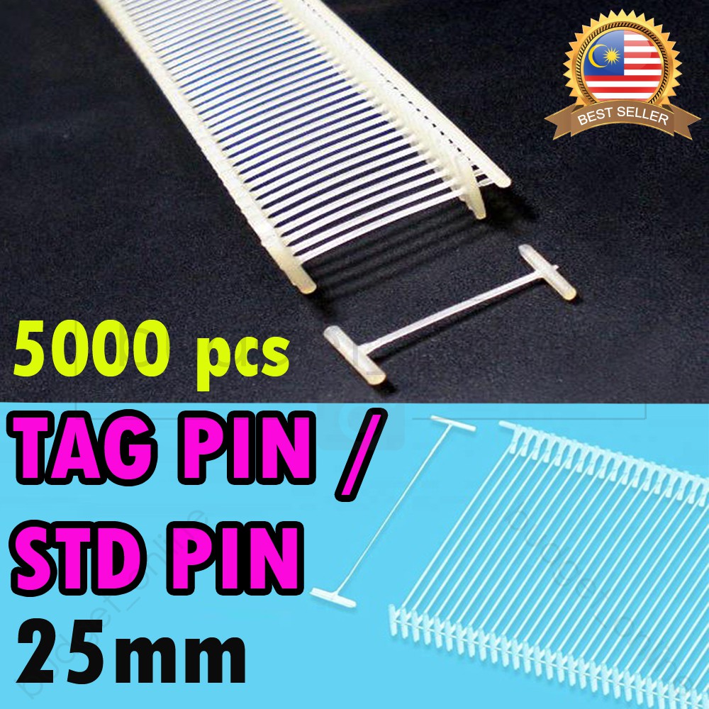 5000pcs Polypropylene Tag Pin/Std Pin Bar Fasteners 25mm | Shopee Malaysia