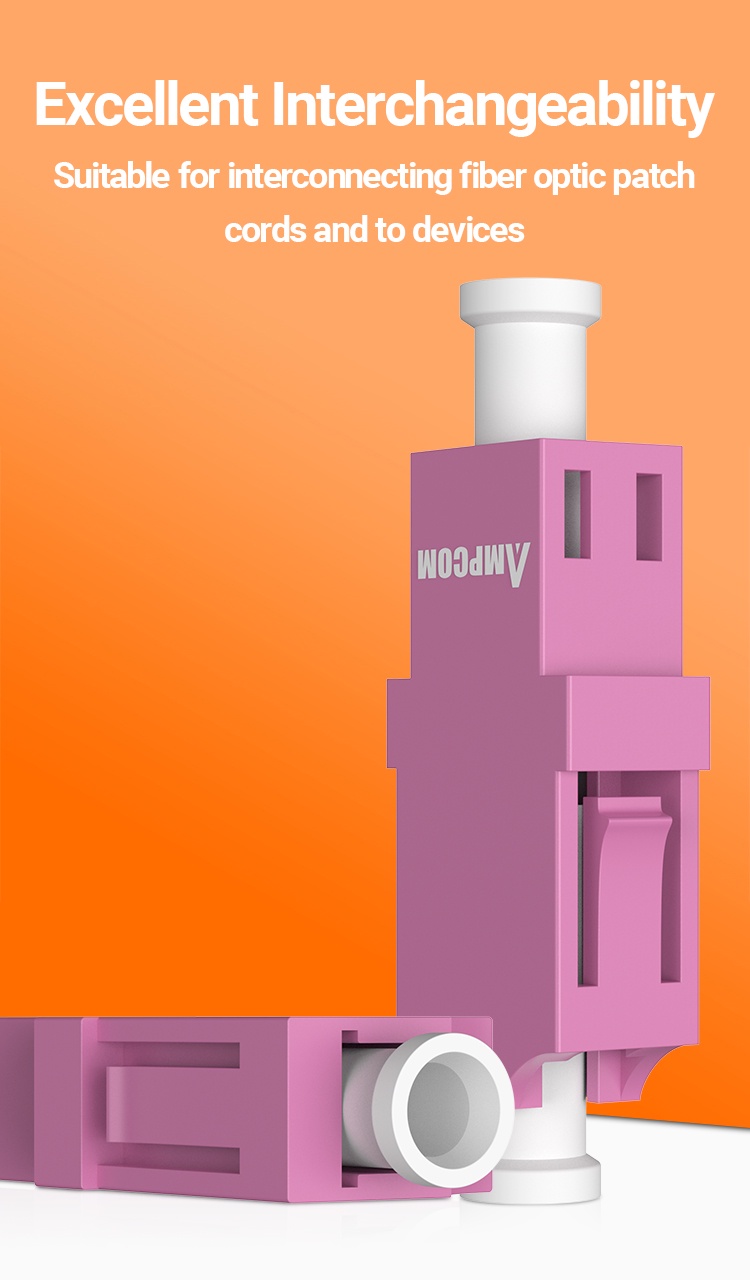 AMPCOM LC-LC SC-SC Fiber Optical Coupler Simplex Adapter SMF MMF Female ...