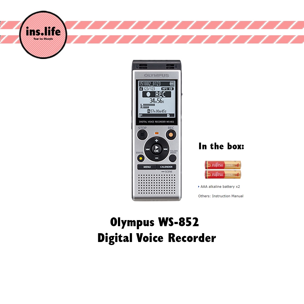 (Original) Olympus WS852 Digital Voice Recorder Shopee Malaysia