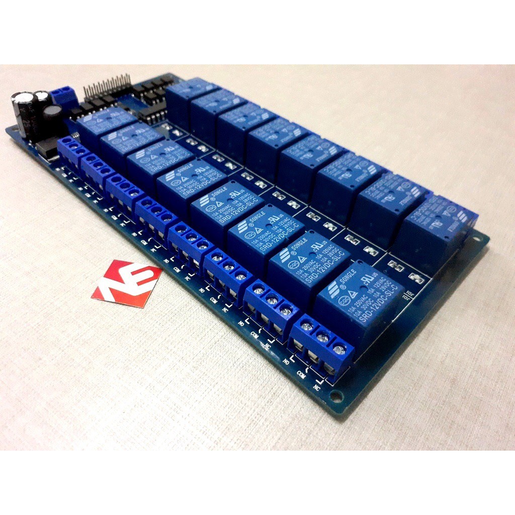 Relay Board 16 Channel Module 12V Optocoupler Isolation Arduino Raspberry Pi STM32 Microbit