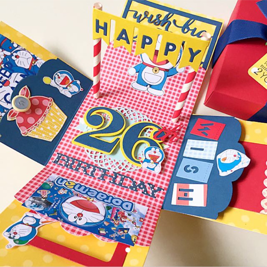Happy 26th doreamon explosion box Card | Shopee Malaysia