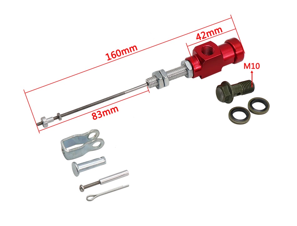 Suuonee Clutch Brake Pump, M10x1.25mm Universal Motorcycle Hydraulic Clutch Master Cylinder Rod Brake Pump(Gold) In | Whizz Master Cylinders - Foto 5