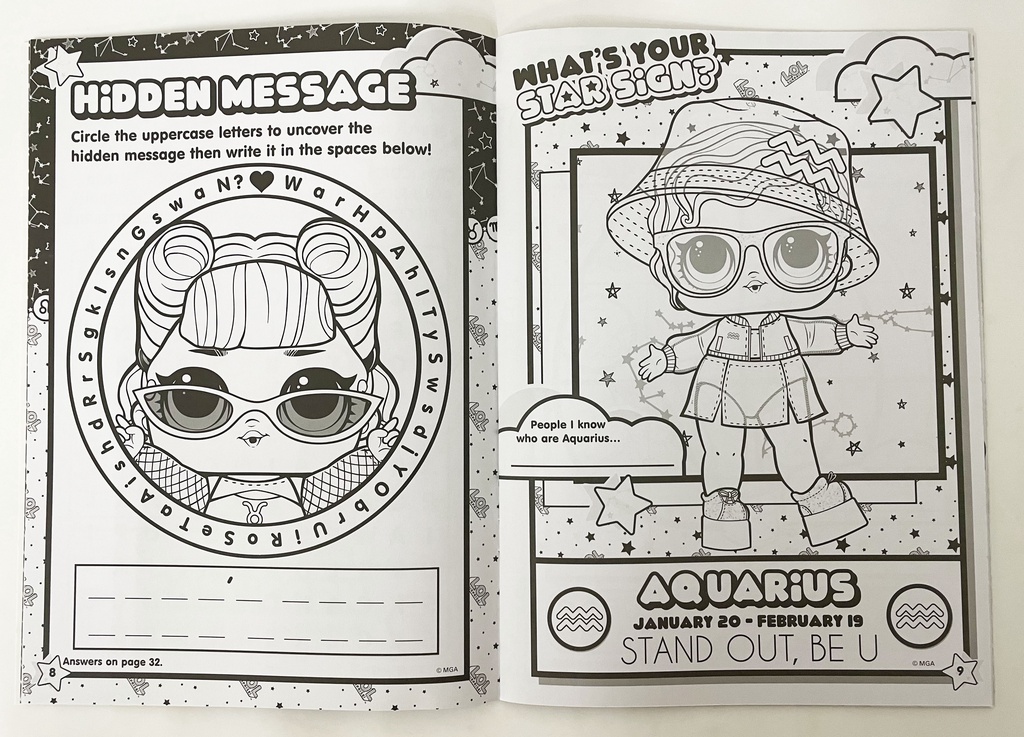 Lol Surprise Colouring Book What's Your Star Sign For Kids To Color