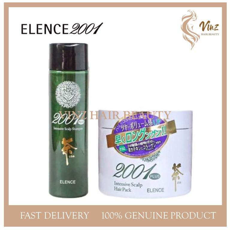 ELENCE 2001 PLUS Green Tea Series Intensive Scalp Shampoo 320ml + Scalp ...