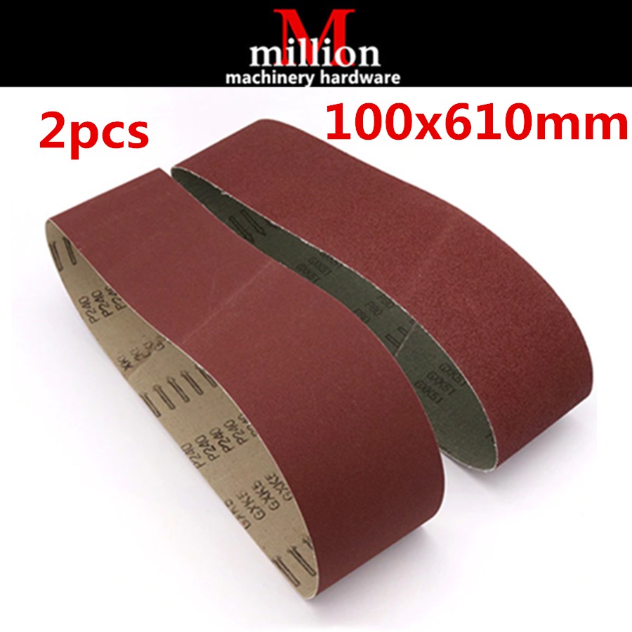 millionhardware 2pcs 100x610mm Sanding Belts Sanding Belt Sander Band