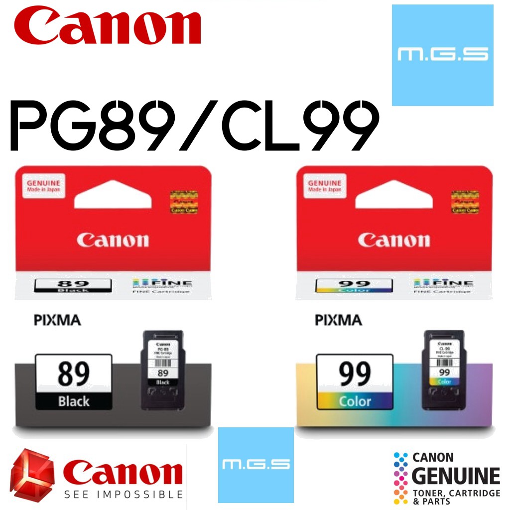 CANON PG89 PG-89 (BLACK ), CL99 CL-99 ( COLOUR) INK E560 [100% ORIGINAL ...