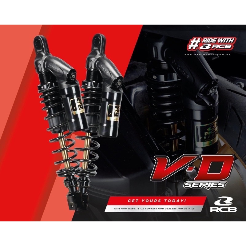 ABSORBER RCB VD SERIES FORZA PREMIUM BLACK 430mm | Shopee Malaysia