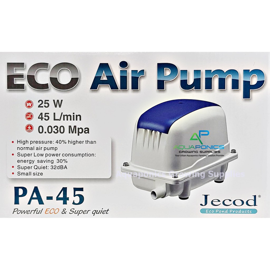 Jecod Pond Air Pump PA-45 45Watt Aquaponics Aquaculture Aquarium Pond ...