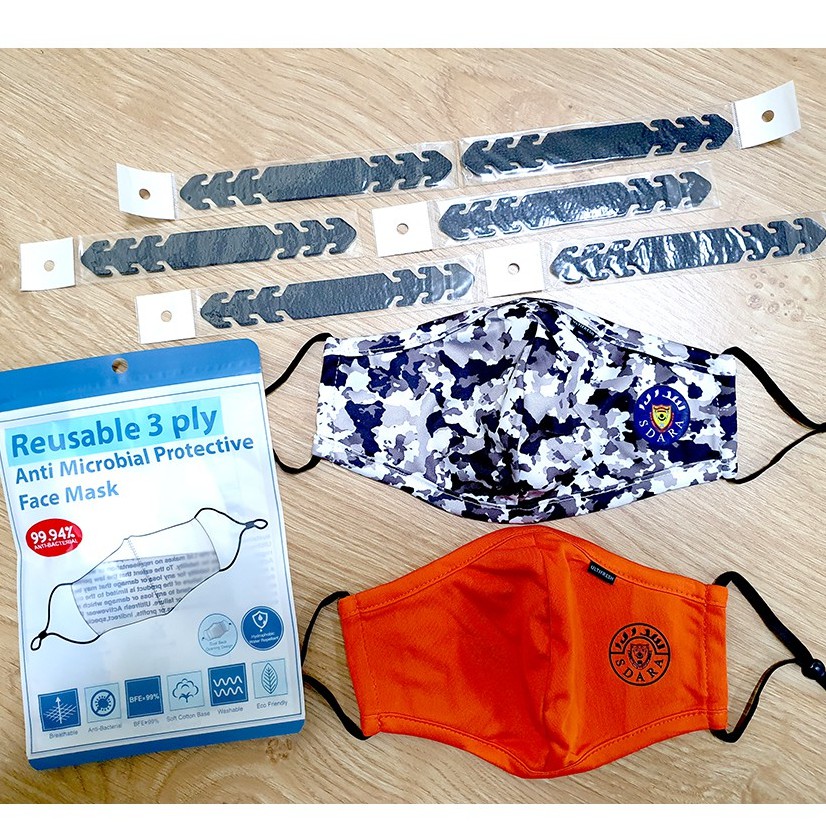 Face Mask - Reusable Adult Sized Inter-Changeable Filter Sheet Fusing ...