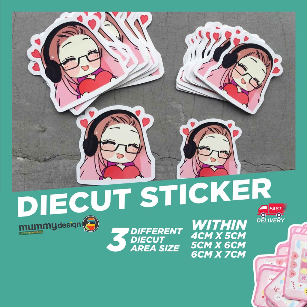 Custom Die Cut Sticker (print Your Own Design) | Shopee Malaysia