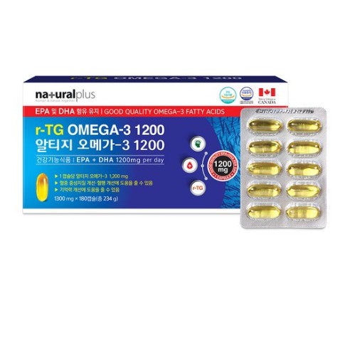 Natural Plus r-TG Omega 3 1200 (180 Capsules)/Eye Health Help