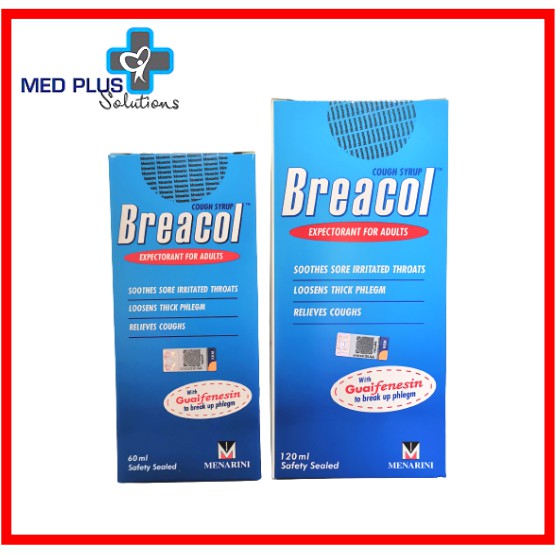Breacol Cough Syrup, Expectorant for Adults (Soothes Sore Throat