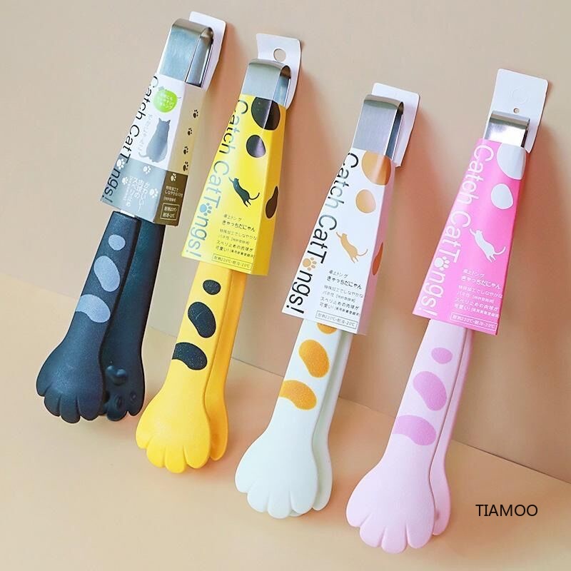 Food Clips Cat Tongs Kitchen Tongs Cat Paw Shape Tongs Stainless Steel