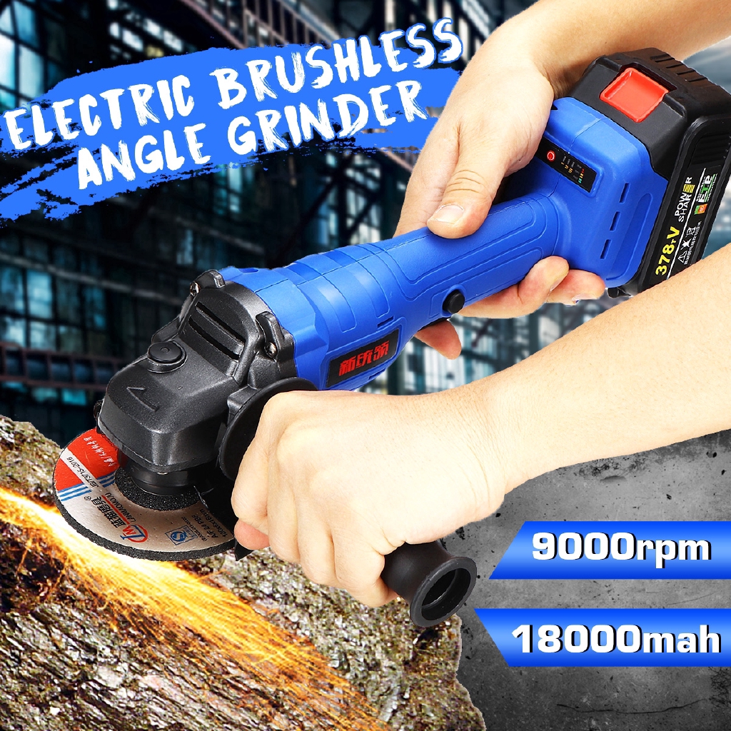 9000rpm Brushless Cordless Electric Angle Grinder Polishing Machine ...