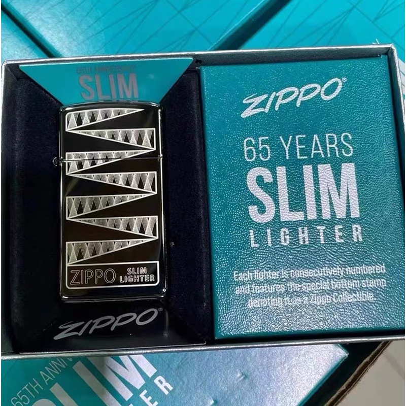 ZIPPO genuine lighter slim narrow machine 65th Anniversary Limited
