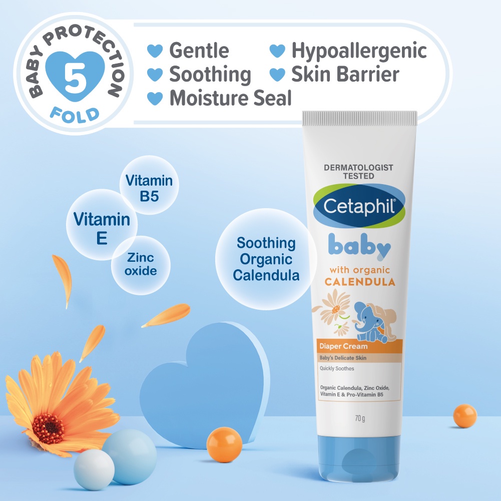 Cetaphil Baby Diaper Cream With Organic Calendula (70g) Shopee Malaysia