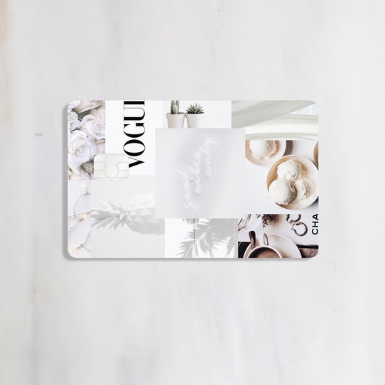 Designer) LOUIS VUITTON WHITE Card Sticker Cover Skin ATM / Debit / Credit  / Emoney / Flazz Card