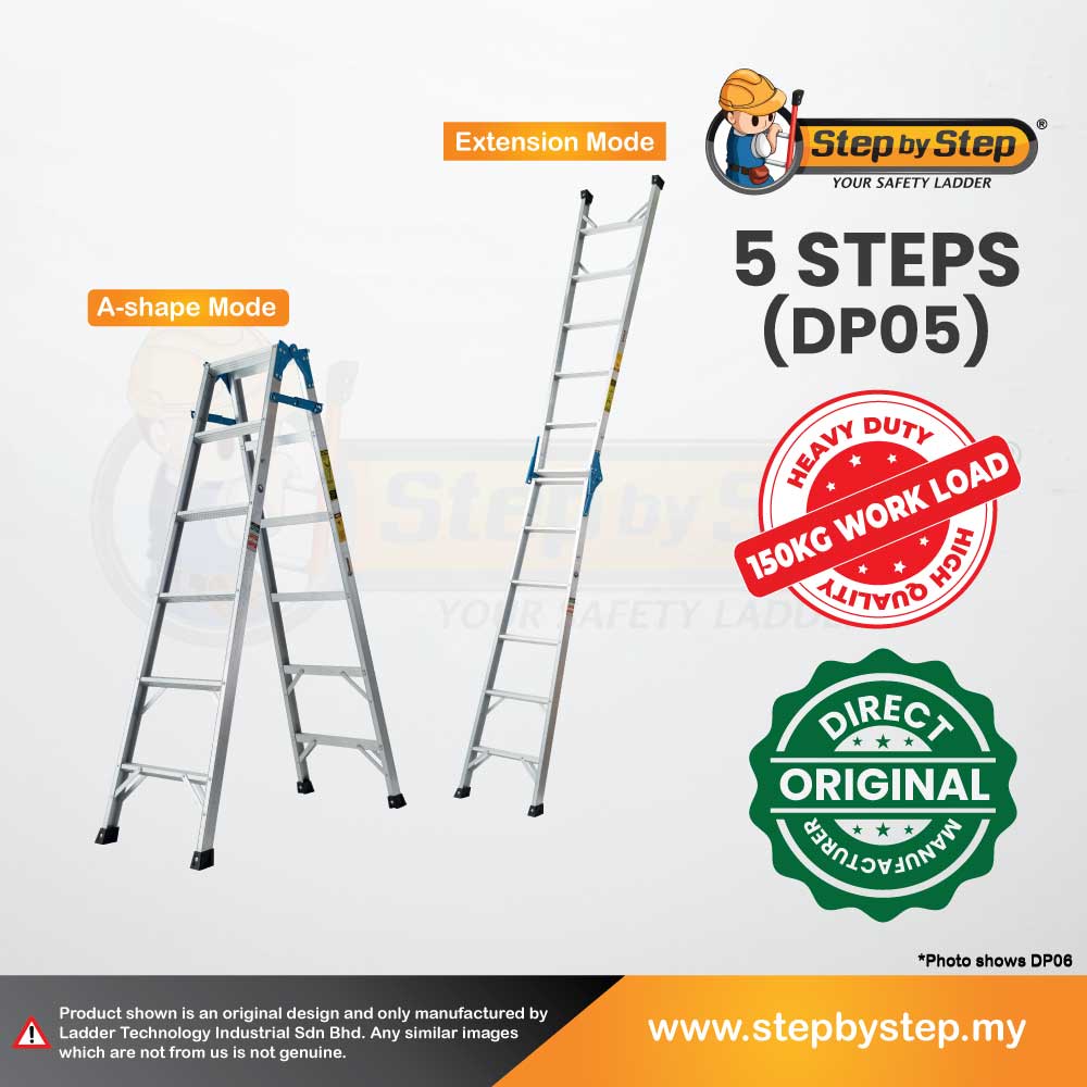 High Quality Aluminium Dual Purpose Two Way Ladder/ Tangga Aluminium ...