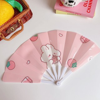 Cute Cartoon mini Plastic Fan, Durable, Beautiful, Size 24.2cm ...