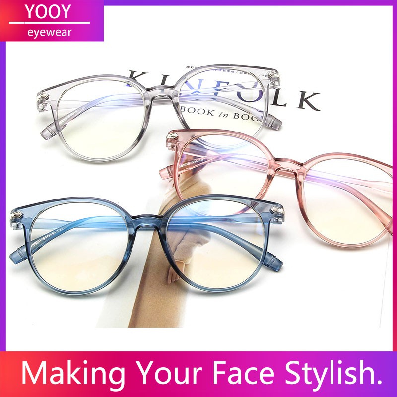 Korean Frame Glasses Round Cermin Mata Bulat Spectacles Eyeglasses