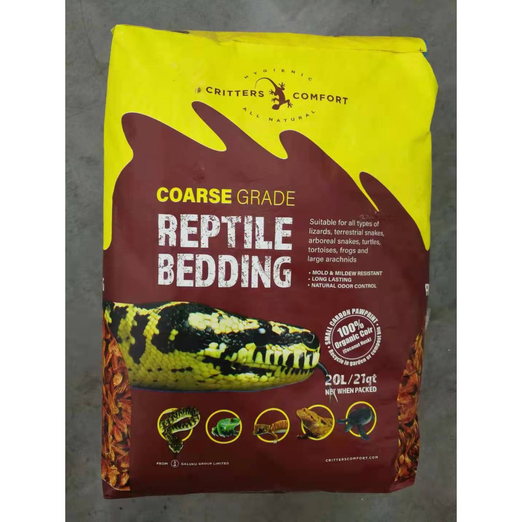 Goods in stock QT Critters Comfort Reptile Bedding(Coarse Grade) 20L