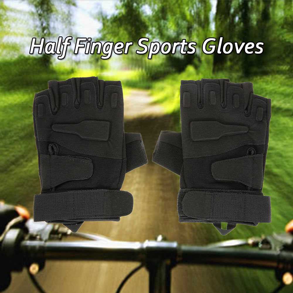 Hard Knuckle Tactical Gloves Half Finger Sport Shooting Motorcycle