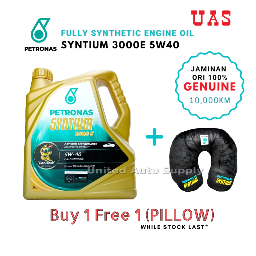 PETRONAS Syntium 3000E 5W40 Fully Synthetic API SN (4L) 3000E | Shopee ...