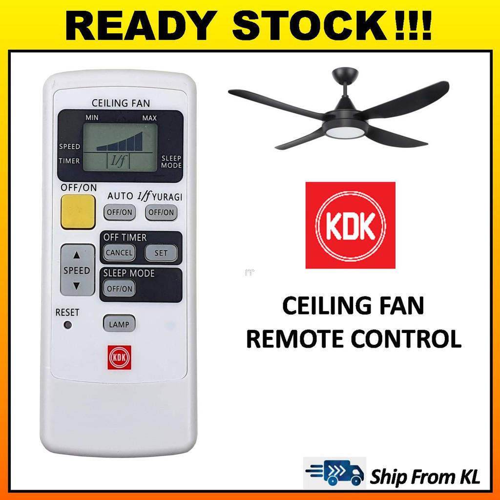 KDK CEILING FAN REMOTE CONTROL REPLACEMENT (FOR MODEL V56VK/K14Z9/FM14F1) Shopee Malaysia