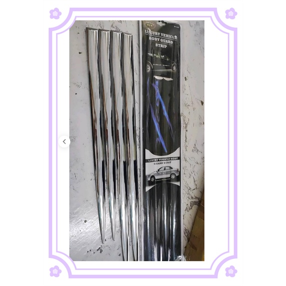 Universal Car Side Door Chrome Molding Moulding Body Lining Panel (4pcs) Alza Myvi Viva Axia