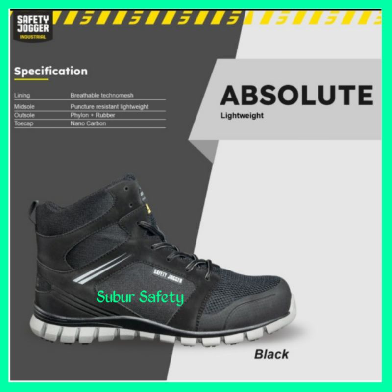 Safety Jogger Absolute Black/Safety Jogger Absolute S1P Original